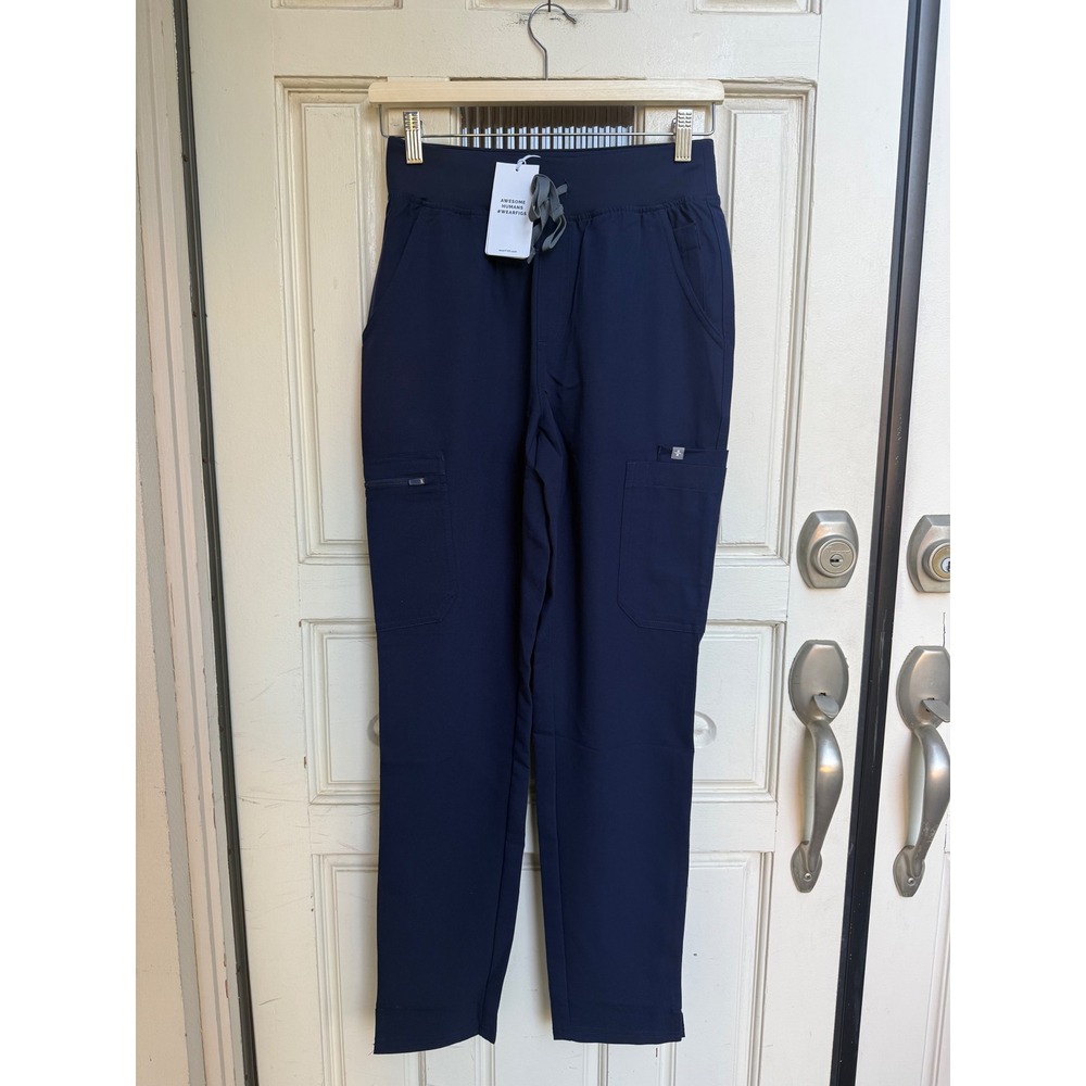 FIGS High Waisted Yola Scrub Pants Navy Blue Technical Collection Size XS